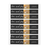 愛と喜びクリスマス第1回写真結婚の ラップアラウンドラベル (シート)