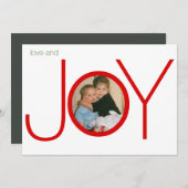 愛と喜びメリークリスマスフォト シーズンカード (正面/裏面)