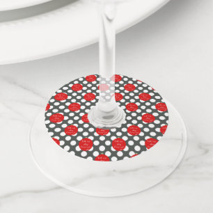 愛と喜びユー来ホリーパーティーゲスト名 ワイングラスタグ