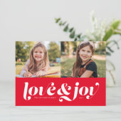 愛と喜び赤2枚の写真 シーズンカード (スタンド正面)