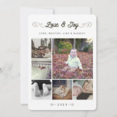 愛と喜び |クリスマスフォト数々のコラージュ シーズンカード (正面)