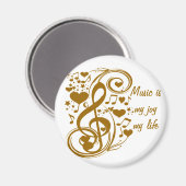 愛と喜び – 金ゴールド_ マグネット (正面/裏面)