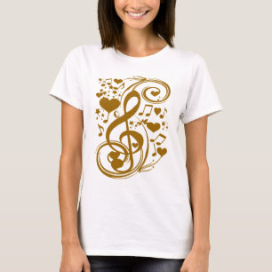 愛と喜び – 金ゴールド_ Tシャツ