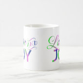 愛と喜カラフルび コーヒーマグカップ (中央)