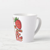 愛と夏 | ピンクとブラウン | 生のイチゴ カフェラテマグ (右アングル)