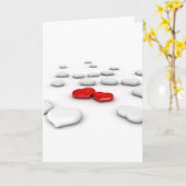 愛と多くのハート カード (黄色い花)