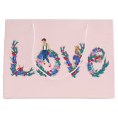 愛と女と花 ラージペーパーバッグ (正面)