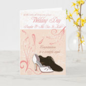 愛と娘の結婚式のデイカード カード (黄色い花)