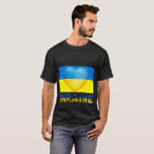 愛と安全ウクライナ国旗 Tシャツ (正面フル)
