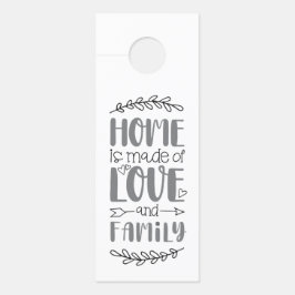 愛と家族でつくられた家かわいい愛の花現状 ドアノブサイン