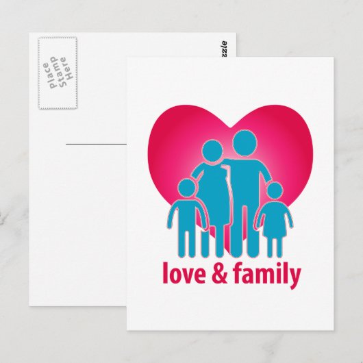 愛と家族 ポストカード (正面/裏面)