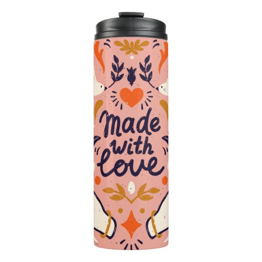 愛と対称の組み合わせで作られる – ヴィンテージ要素 タンブラー (正面)