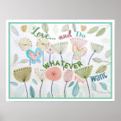 愛と尊敬の知恵の引用文ポスター ポスター (正面)