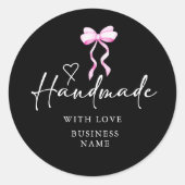 愛と小さなビジネスで手作り ラウンドシール (正面)