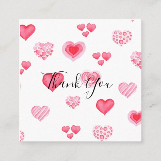 愛と小規模企業で手作り スクエア名刺 (裏面)