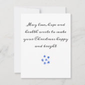 愛と希望と健康を込めたクリスマスの願い シーズンカード (正面)