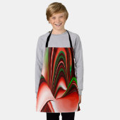 愛と希望の精神抽象芸術3Dレインボワート エプロン (着用した状態)