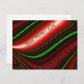 愛と希望の精神抽象芸術3Dレインボワート シーズンポストカード (正面/裏面)