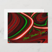 愛と希望の精神抽象芸術3Dレインボワート シーズンポストカード (正面/裏面)