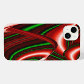 愛と希望の精神抽象芸術3Dレインボワート iPhoneケース (裏面横)