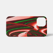 愛と希望の精神抽象芸術3Dレインボワート iPhoneケース (裏面横)