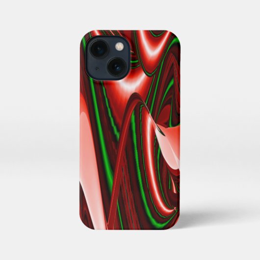 愛と希望の精神抽象芸術3Dレインボワート iPhoneケース (裏面)