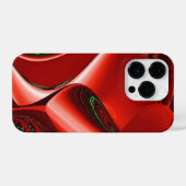 愛と希望の精神抽象芸術3Dレインボワート iPhoneケース (裏面横)