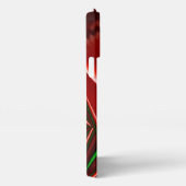 愛と希望の精神抽象芸術3Dレインボワート iPhoneケース (右側面)