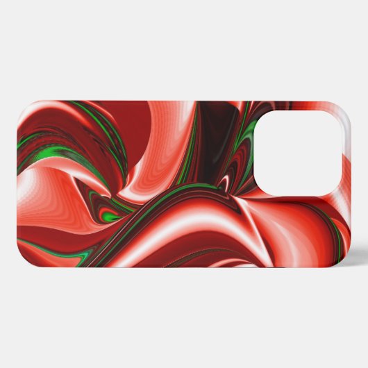 愛と希望の精神抽象芸術3Dレインボワート iPhoneケース (裏面横)