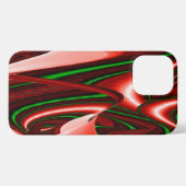 愛と希望の精神抽象芸術3Dレインボワート iPhoneケース (裏面横)