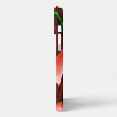 愛と希望の精神抽象芸術3Dレインボワート iPhoneケース (左側面)