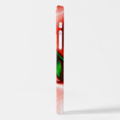 愛と希望の精神抽象芸術3Dレインボワート iPhoneケース (左側面)