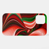 愛と希望の精神抽象芸術3Dレインボワート iPhoneケース (裏面横)