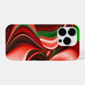 愛と希望の精神抽象芸術3Dレインボワート iPhoneケース (裏面横)