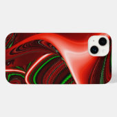 愛と希望の精神抽象芸術3Dレインボワート iPhoneケース (裏面横)