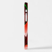 愛と希望の精神抽象芸術3Dレインボワート iPhoneケース (左側面)