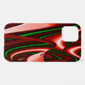 愛と希望の精神抽象芸術3Dレインボワート iPhoneケース (裏面横)