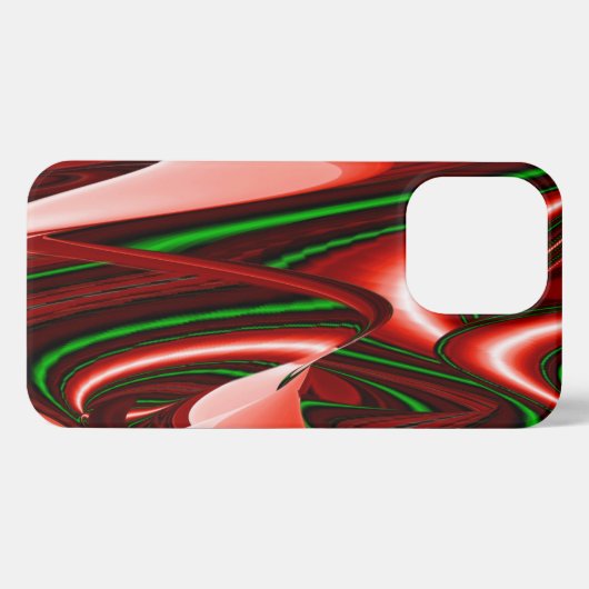 愛と希望の精神抽象芸術3Dレインボワート iPhoneケース (裏面横)