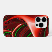 愛と希望の精神抽象芸術3Dレインボワート iPhoneケース (裏面横)