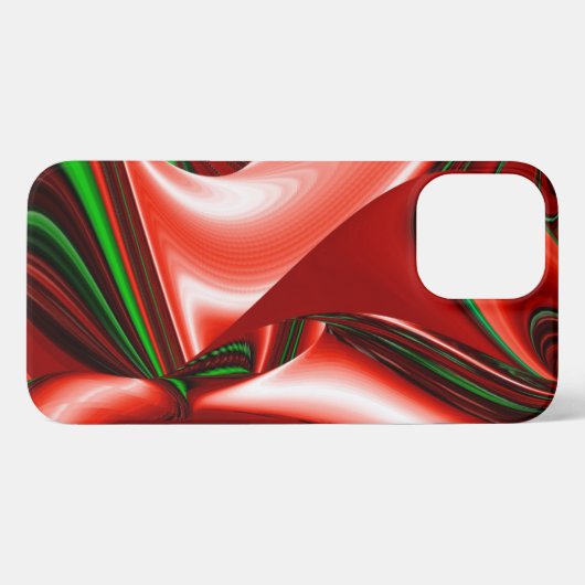 愛と希望の精神抽象芸術3Dレインボワート iPhoneケース (裏面横)