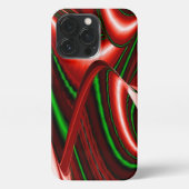 愛と希望の精神抽象芸術3Dレインボワート iPhoneケース (裏面)