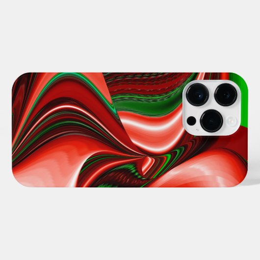 愛と希望の精神抽象芸術3Dレインボワート iPhoneケース (裏面横)