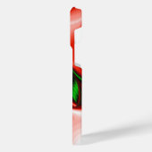 愛と希望の精神抽象芸術3Dレインボワート iPhoneケース (左側面)