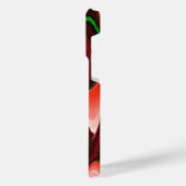 愛と希望の精神抽象芸術3Dレインボワート iPhoneケース (左側面)