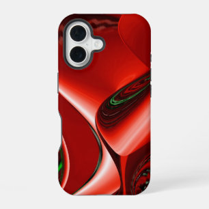 愛と希望の精神抽象芸術3Dレインボワート iPhone 16ケース