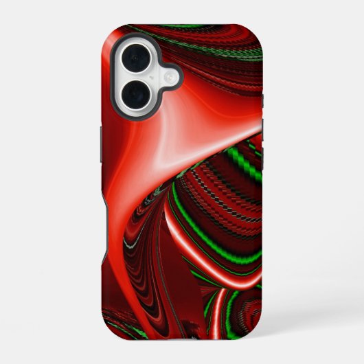 愛と希望の精神抽象芸術3Dレインボワート iPhone 16ケース (裏面)