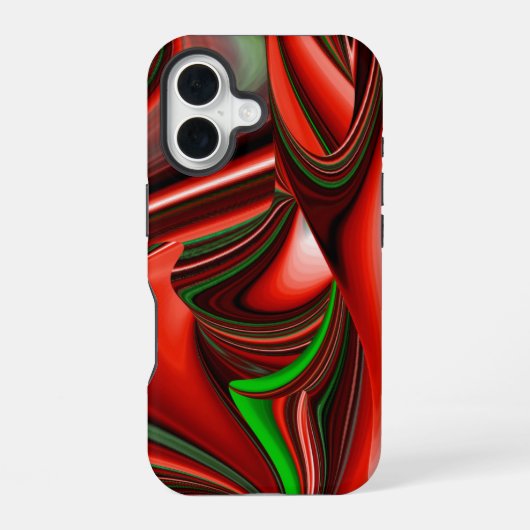 愛と希望の精神抽象芸術3Dレインボワート iPhone 16ケース (裏面)