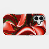 愛と希望の精神抽象芸術3Dレインボワート iPhone 16ケース (裏面横)