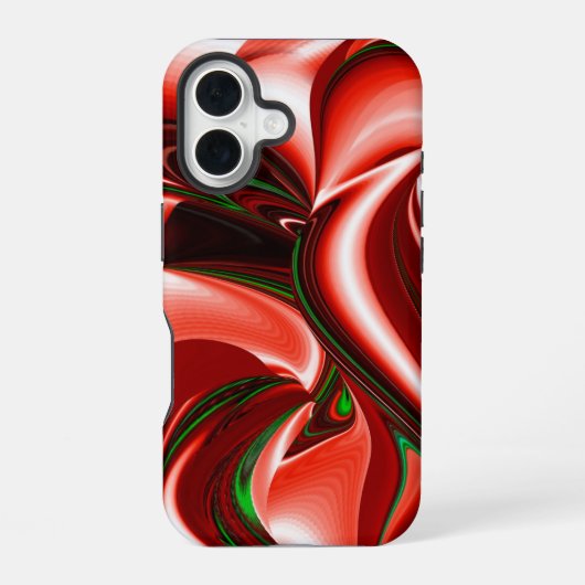 愛と希望の精神抽象芸術3Dレインボワート iPhone 16ケース (裏面)