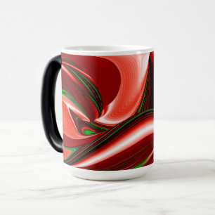 愛と希望の精神 抽象的3Dレインボーアート モーフィングマグカップ